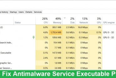 How to Fix Antimalware Service Executable Problem
